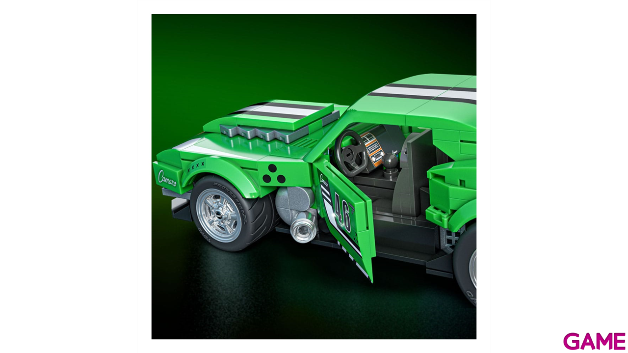 Set de Construccion Mattel Brick Shop Hot Wheels Speed Series Building Set 1/32 Custom 68 Camaro-2