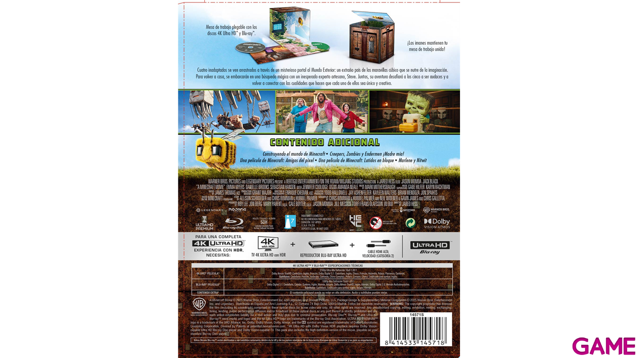 Una Película de Minecraft 4K + BD Edición Coleccionista Mesa de Trabajo-0