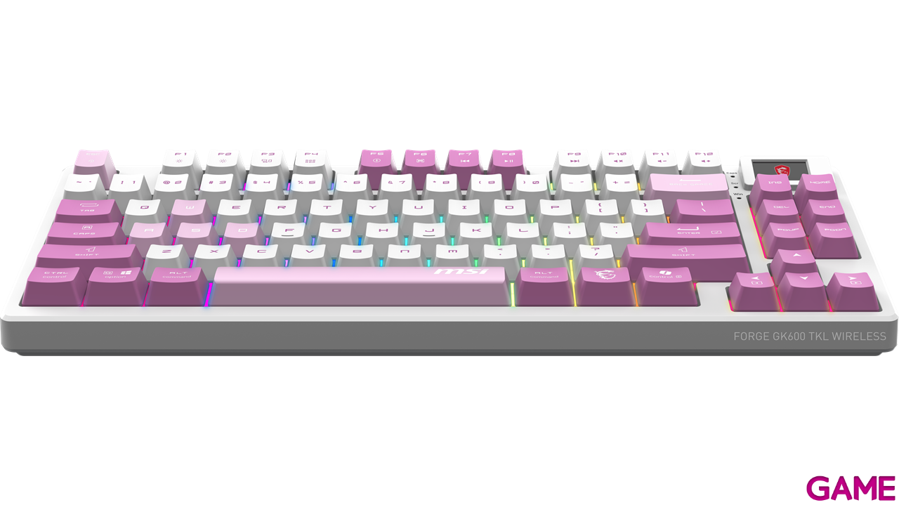 MSI Forge GK600 TKL Wireless Violet Spanish Layout - Teclado Gaming-3