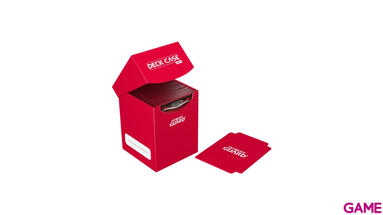 Caja de almacenaje para 100 cartas Ultimate Guard Deck Case de color rojo-3
