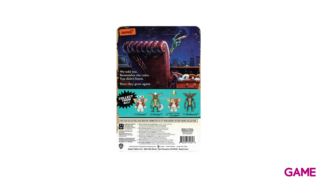 Figura Gremlins ReAction Action Figure Gizmo (Battle Ready) de 10 cm-1