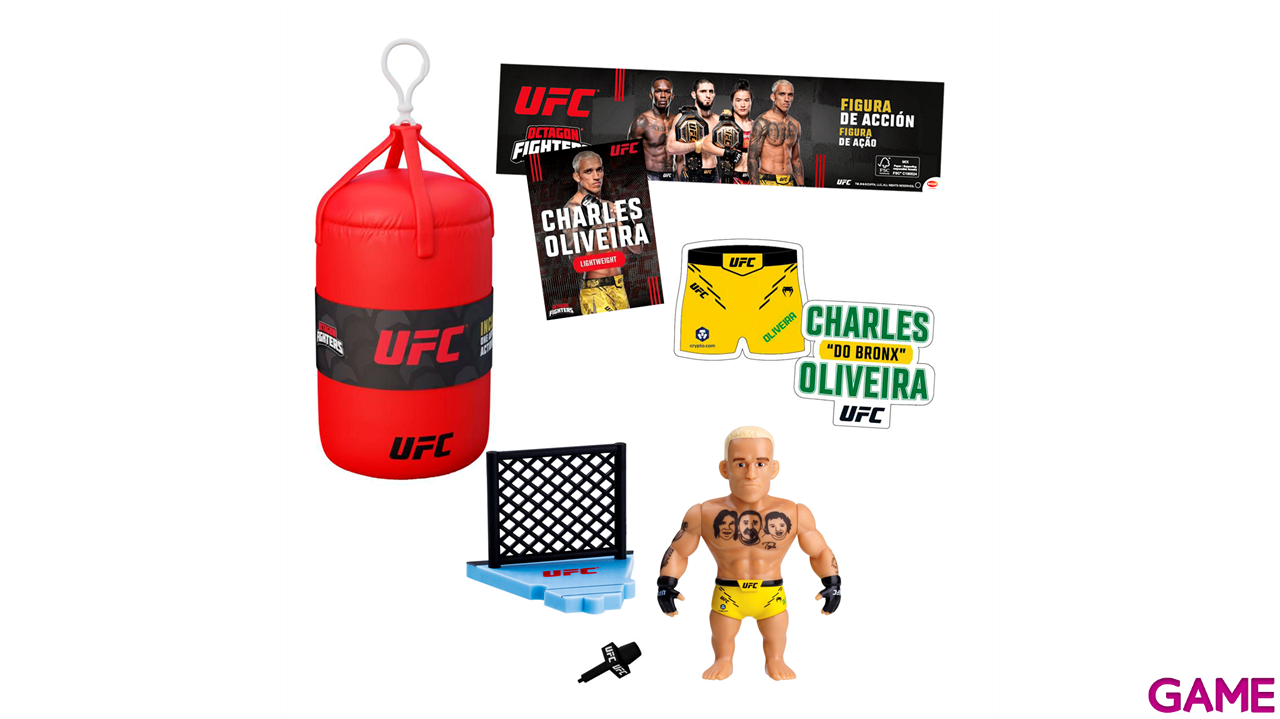 Capsula UFC Punching Bag con figura articulada de 7,5 cm + pieza set de Lucha (surtido)-0