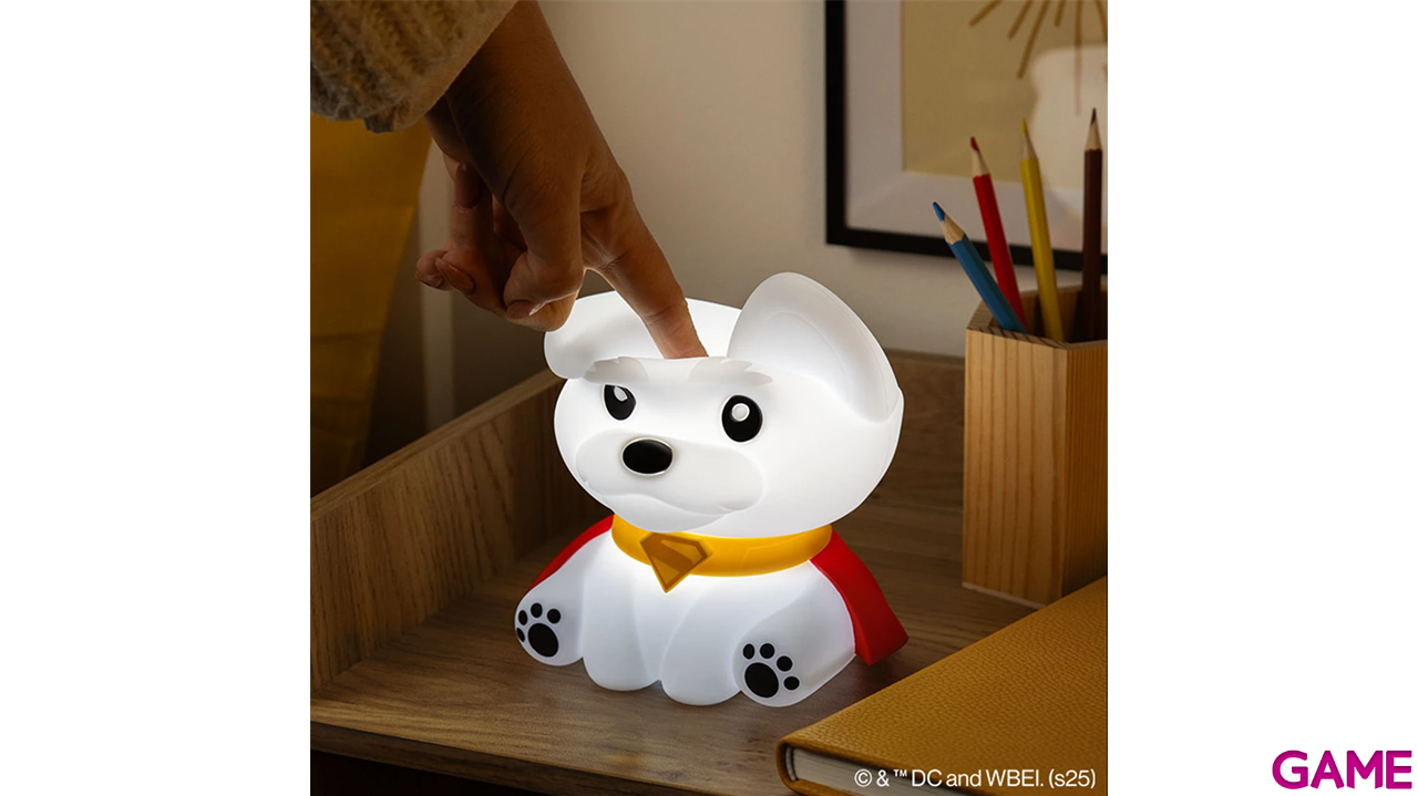 Lampara de silicona recargable Superman Krypto SquishyGlo-4