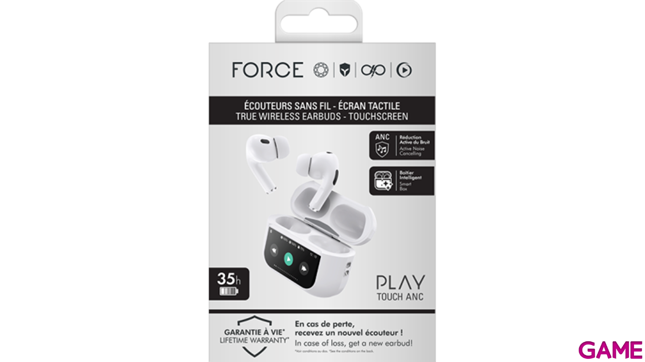 Auriculares True Wireless con Pantalla - Blanco-2