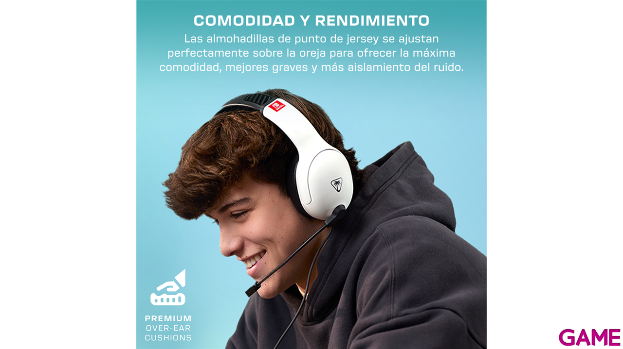 Auriculares Turtle Beach Airlite Fit Licenciado Nintendo - Blanco y Negro-0
