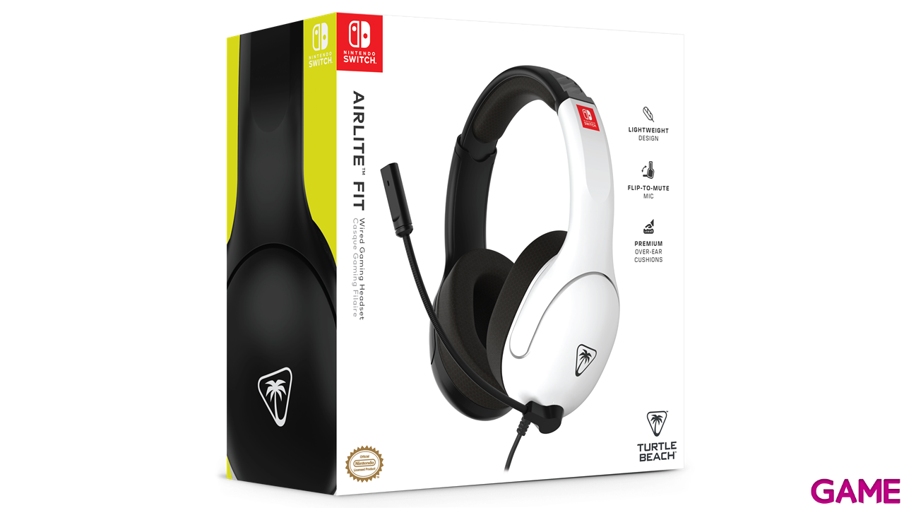 Auriculares Turtle Beach Airlite Fit Licenciado Nintendo - Blanco y Negro-4