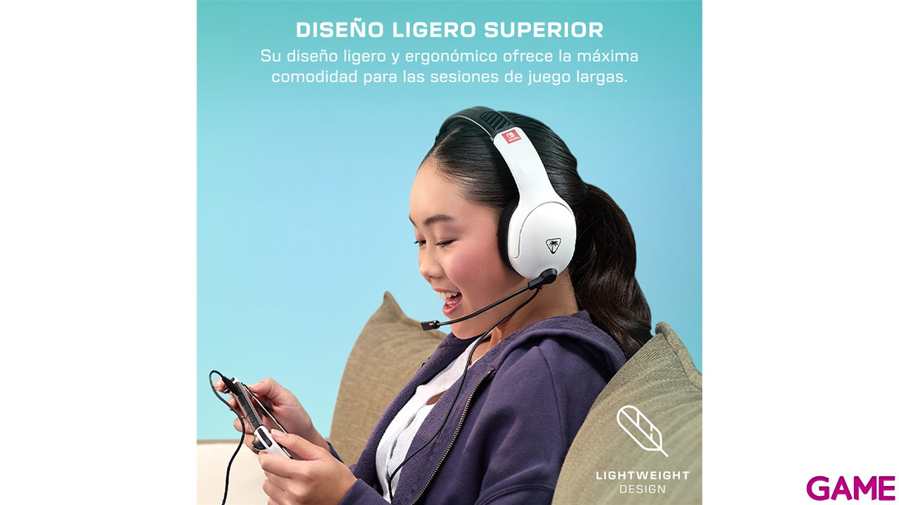Auriculares Turtle Beach Airlite Fit Licenciado Nintendo - Blanco y Negro-6