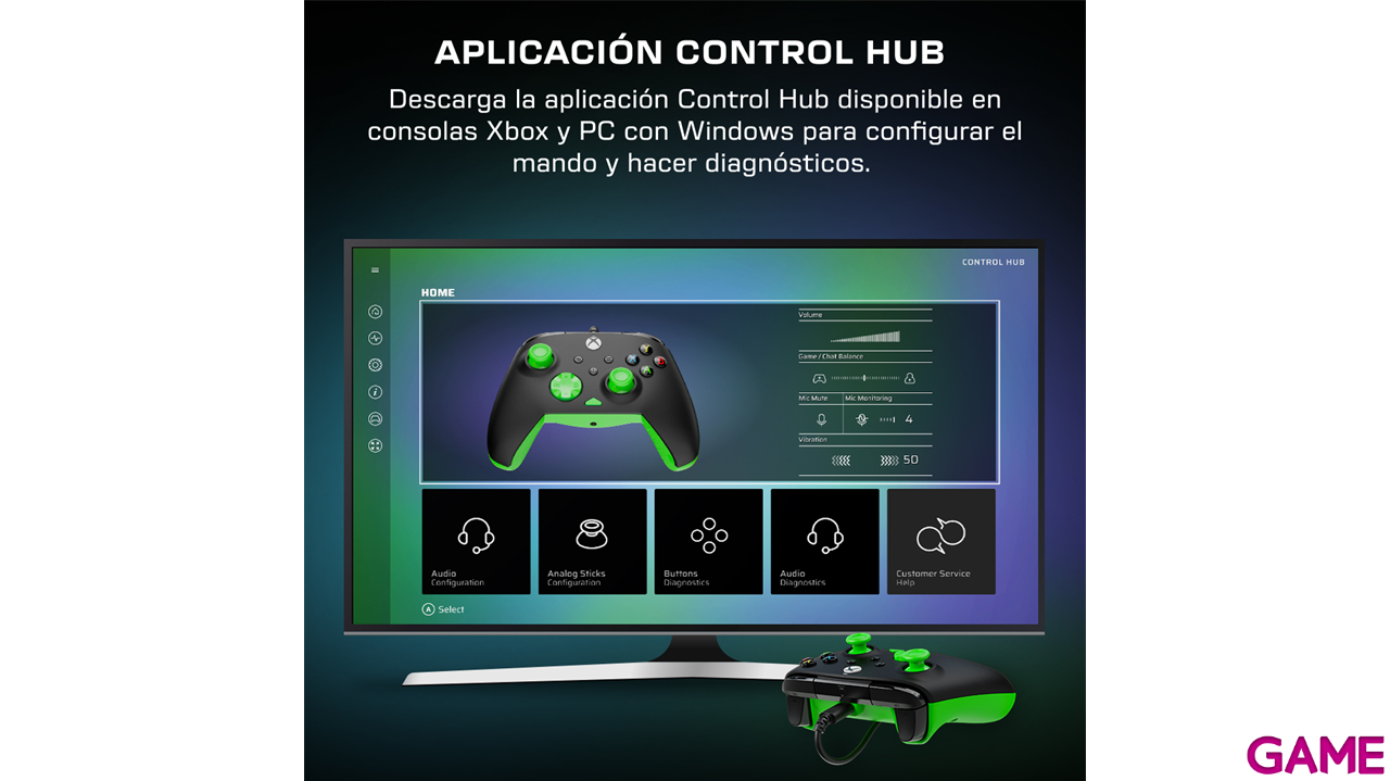 Mando con Cable Turtle Beach Rematch Core Licenciado Xbox - Negro y Verde-9
