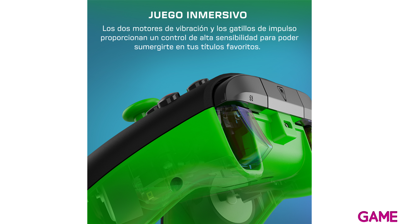 Mando con Cable Turtle Beach Rematch Core Licenciado Xbox - Negro y Verde-5