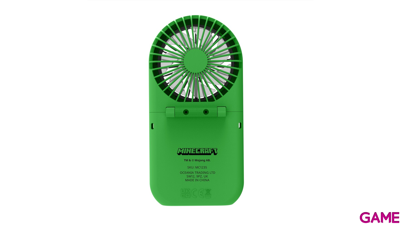 Ventilador Plegable portátil Minecraft de color verde-0