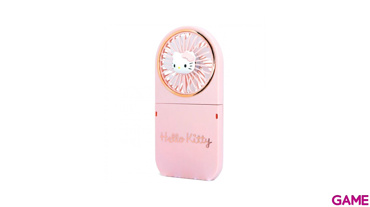 Ventilador Plegable portátil Hello Kitty de color rosa-0