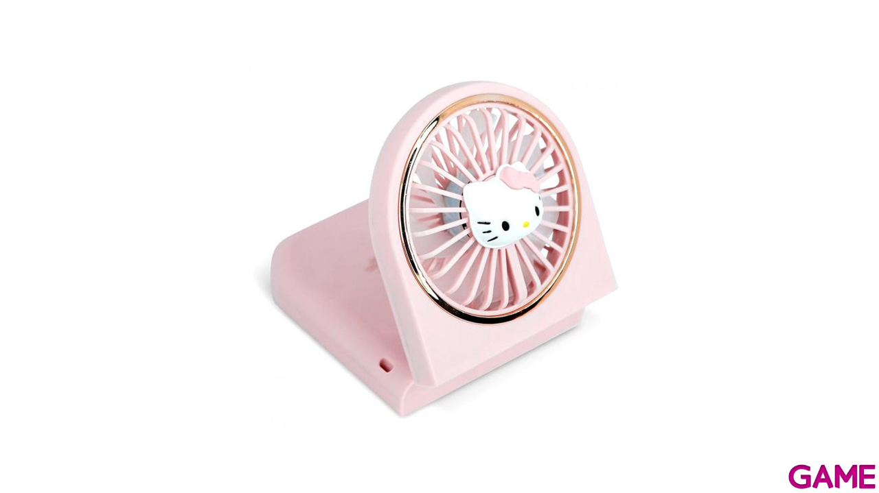 Ventilador Plegable portátil Hello Kitty de color rosa-1