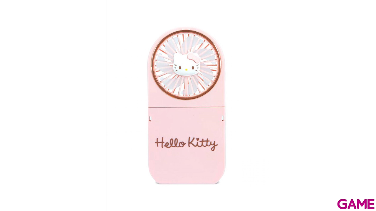 Ventilador Plegable portátil Hello Kitty de color rosa-2