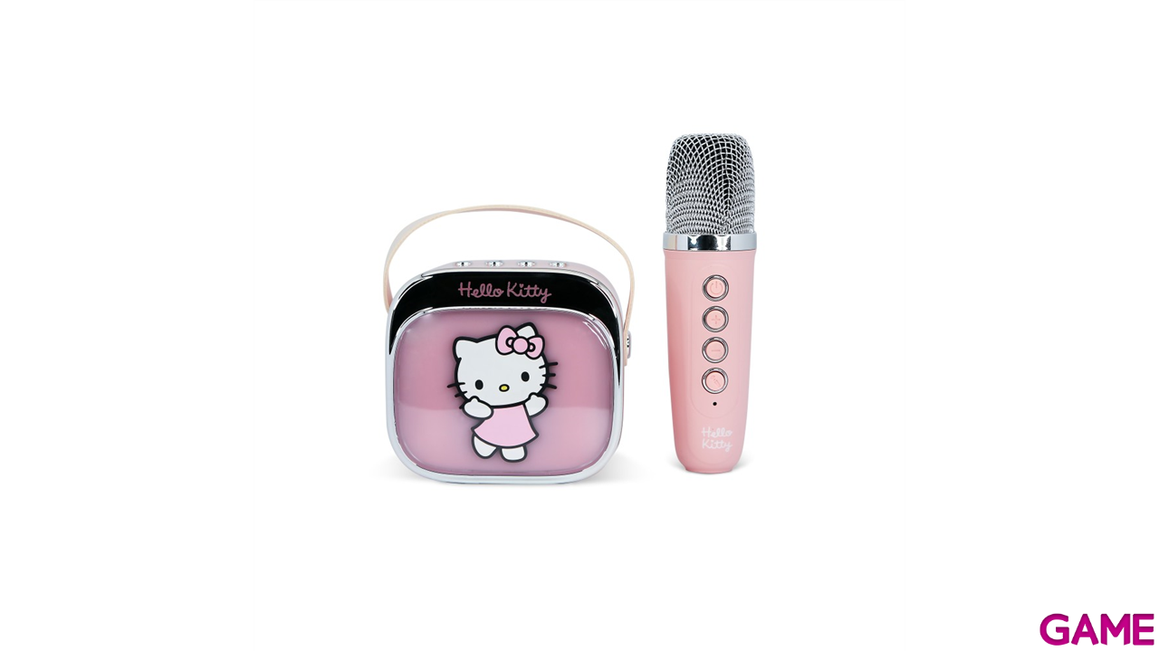Altavoz bluetooth LED con microfono Karaoke Hello Kitty-1