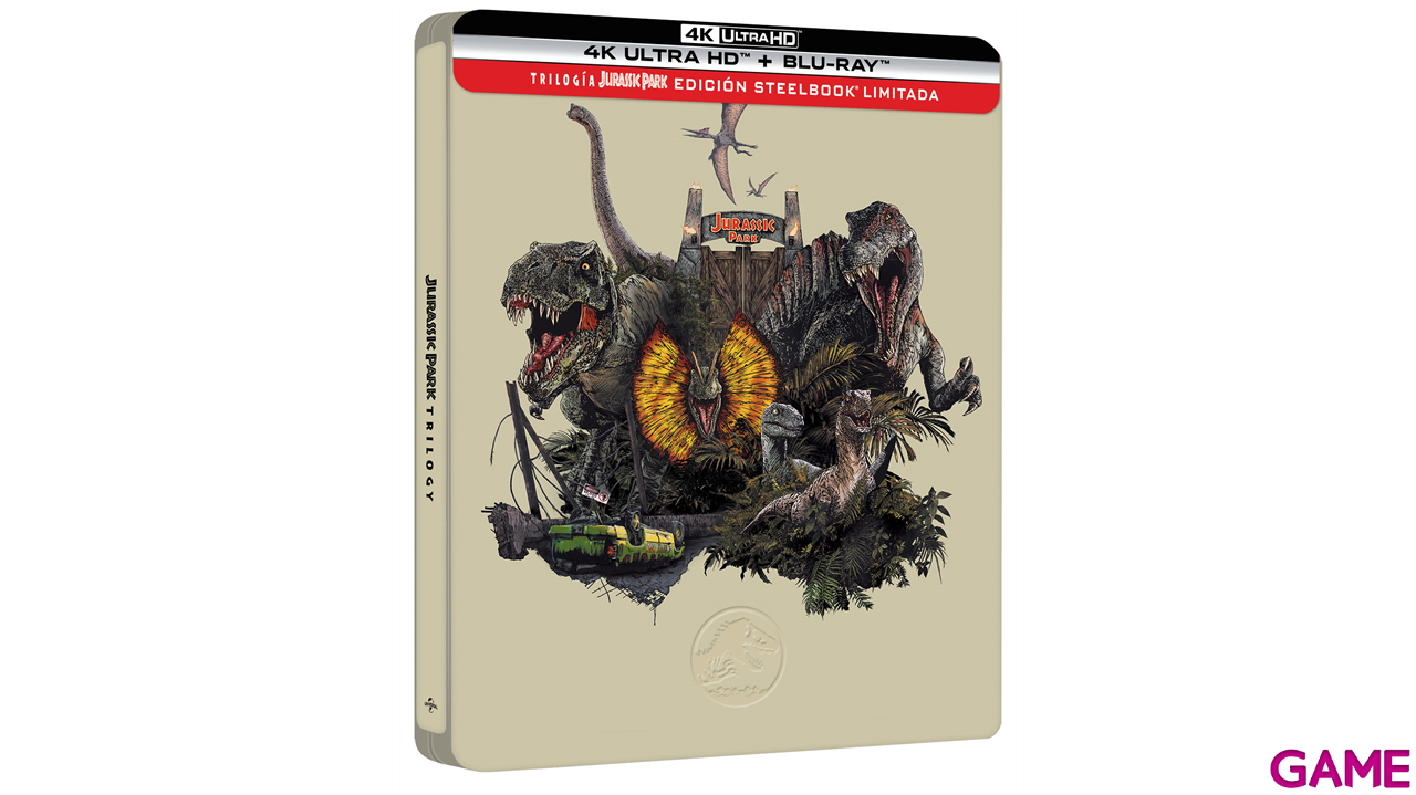Trilogía Jurassic Park 4K + BD Edición Steelbook-2