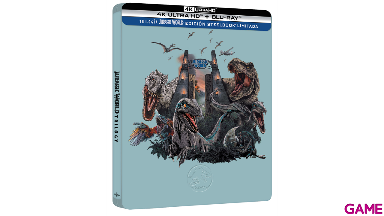 Trilogía Jurassic World 4K + BD Edición Steelbook-2