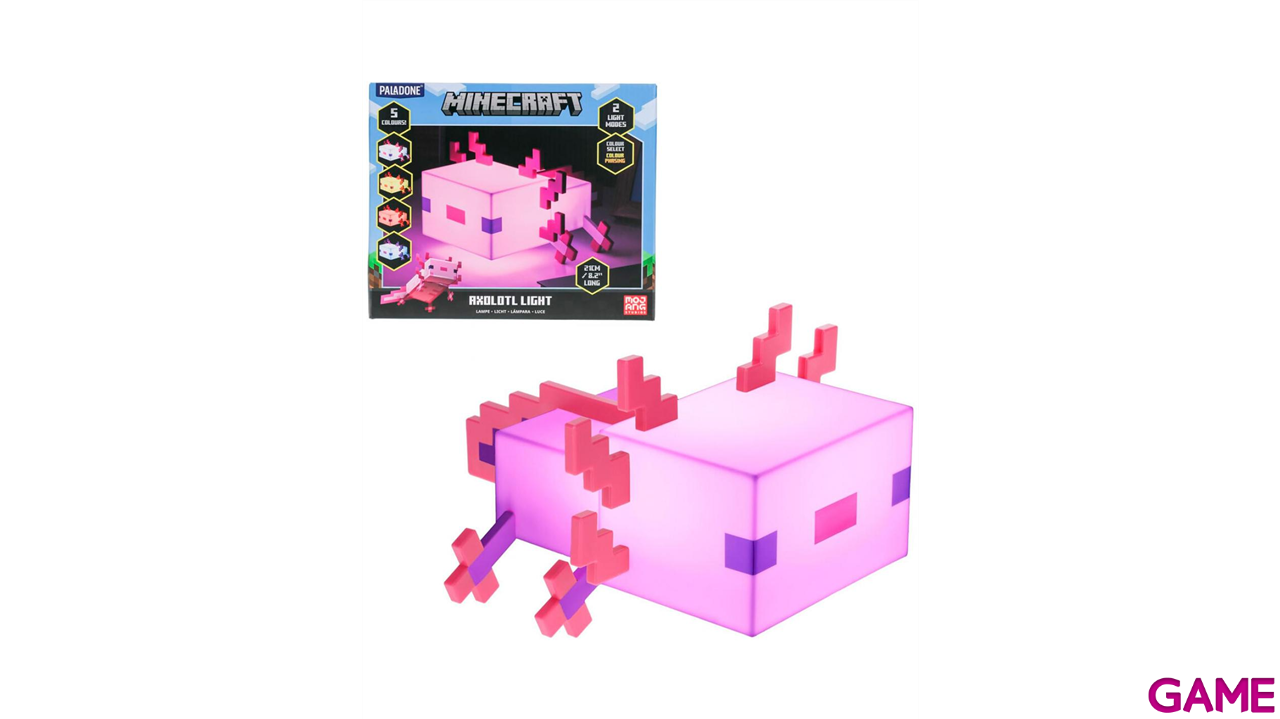 Lampara Minecraft Axolotl de 21 cm-0