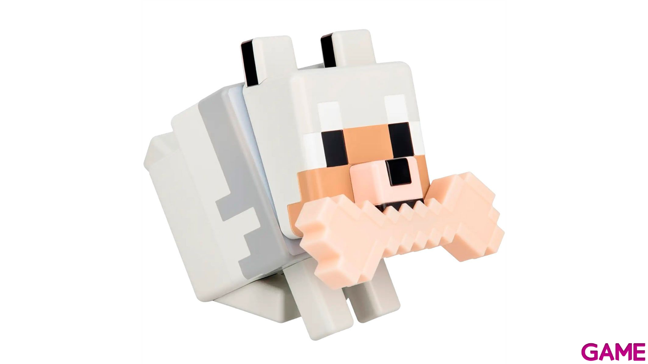 Lampara LED Minecraft Wolf GloBuddies de 14 cm-2
