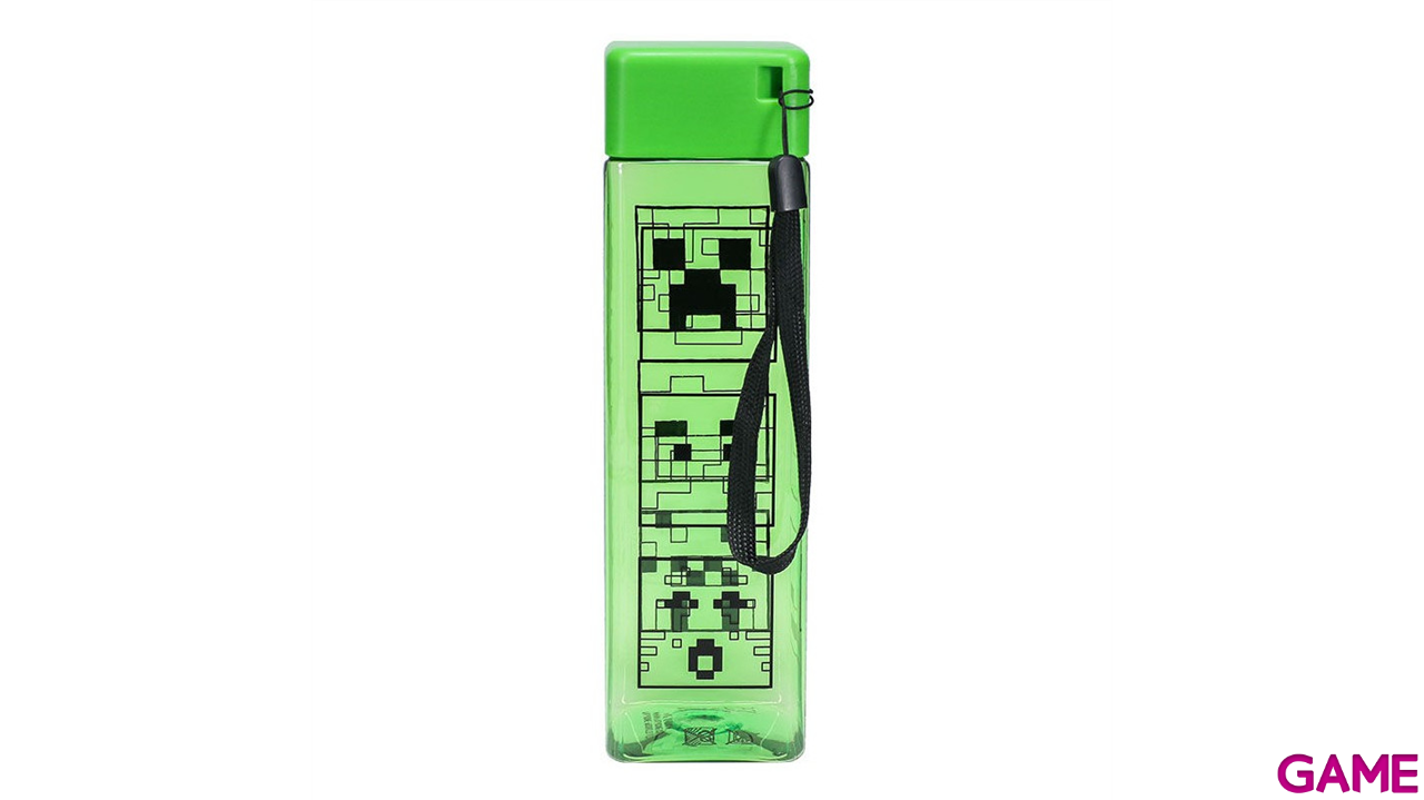 Botella cuadrada de plastico Minecraft Creeper de 500 ml-2