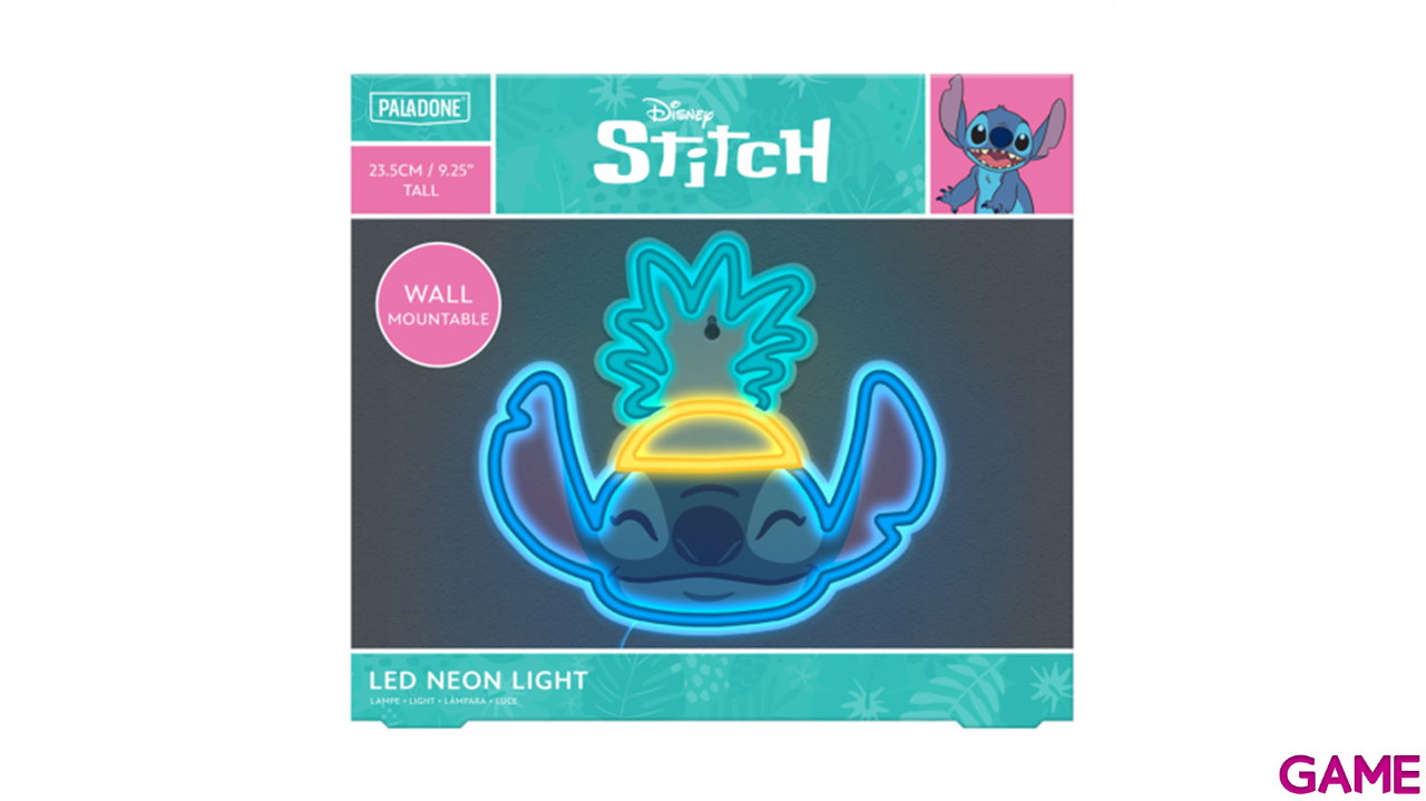 Luz de neon LED para pared Disney Stitch de 24 cm-0