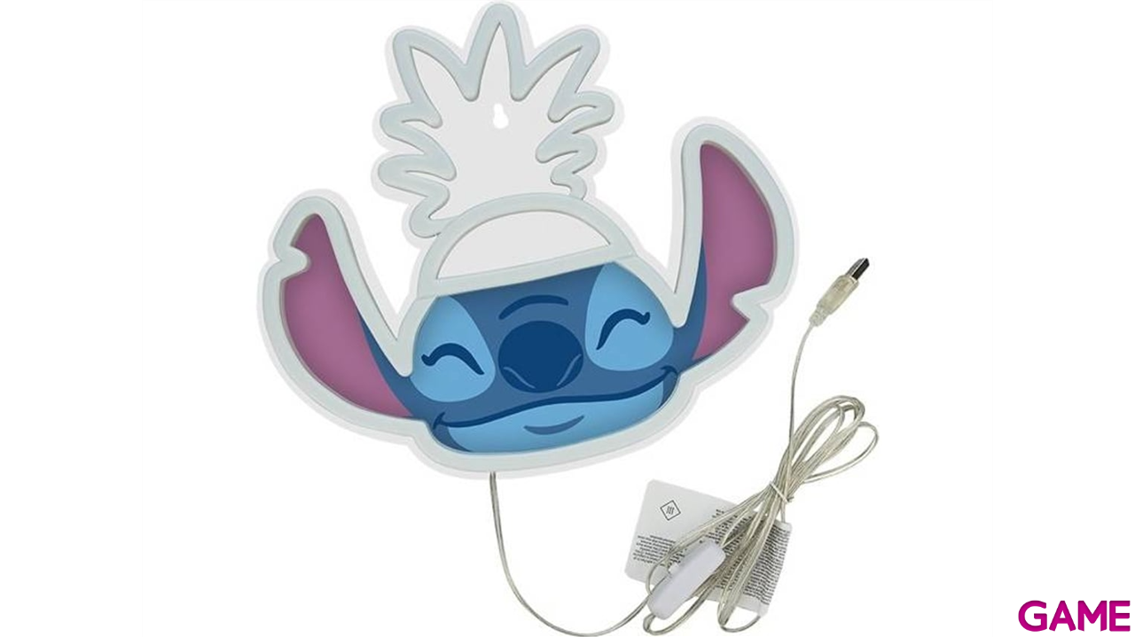 Luz de neon LED para pared Disney Stitch de 24 cm-2