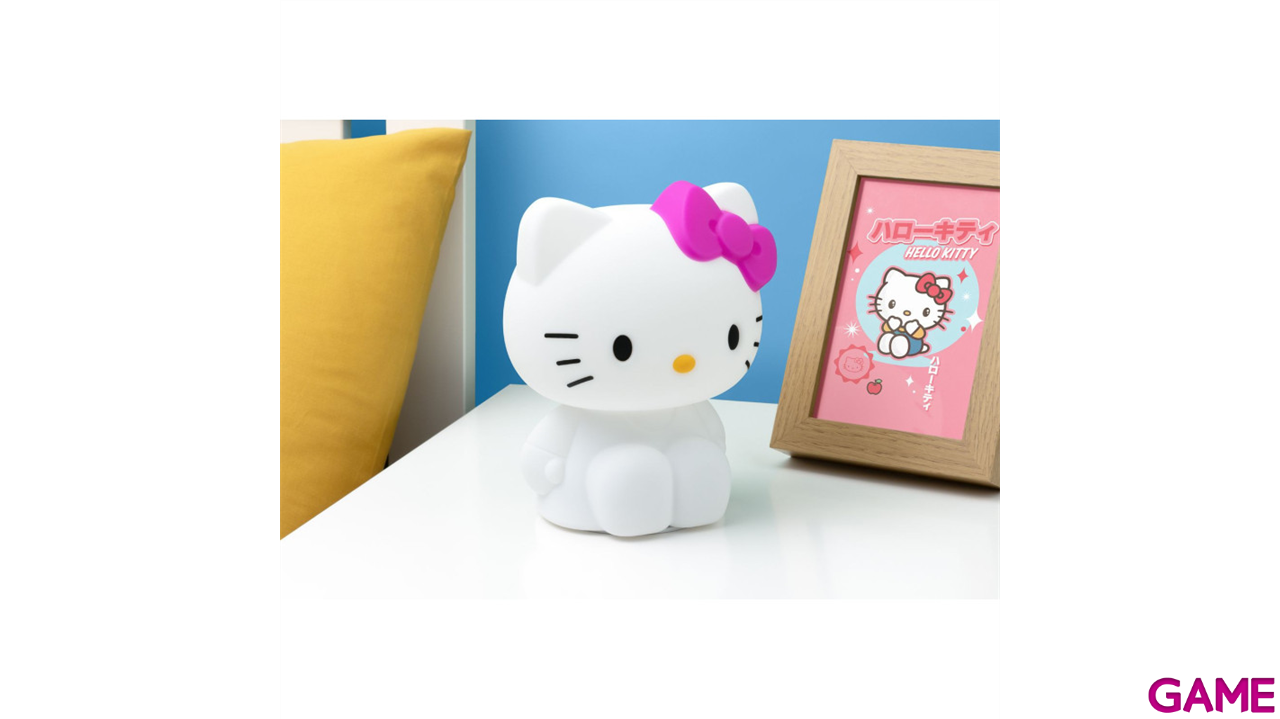 Lampara de silicona recargable Hello Kitty SquishyGlo de 15 cm-0