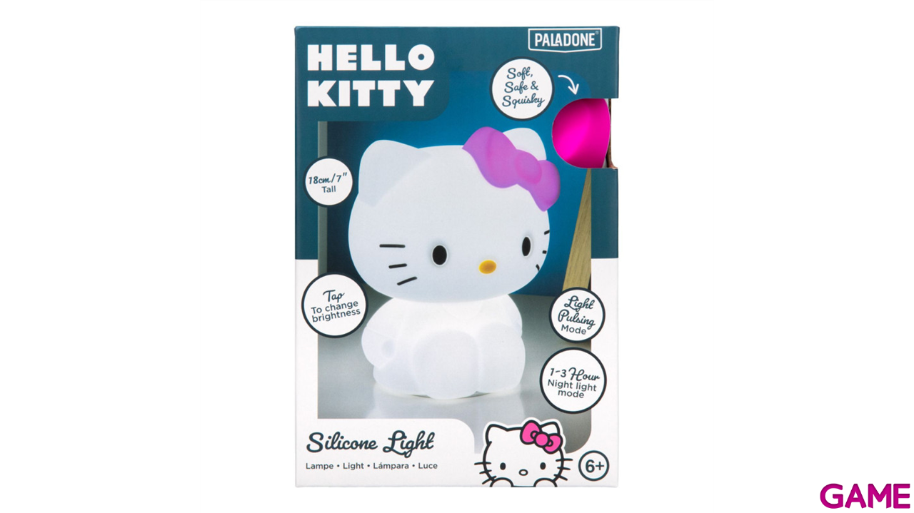 Lampara de silicona recargable Hello Kitty SquishyGlo de 15 cm-1