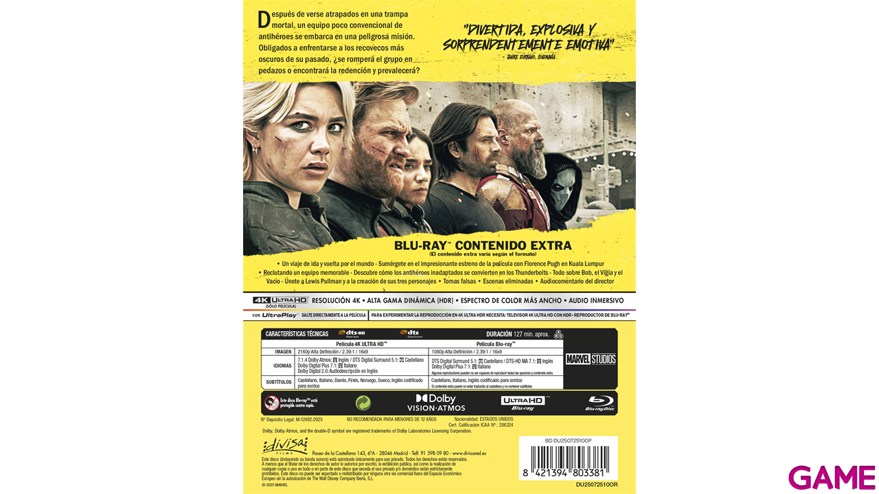 THUNDERBOLTS The New Avengers 4K + BD-1