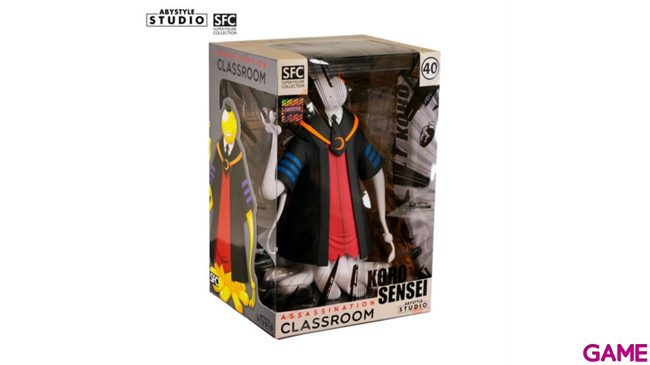 Figura Assassination Classroom Koro Sensei blanco de 20 cm-1