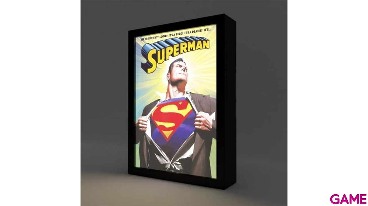 Lamina enmarcada con iluminacion LED DC comics Superman 28x20 cm-0