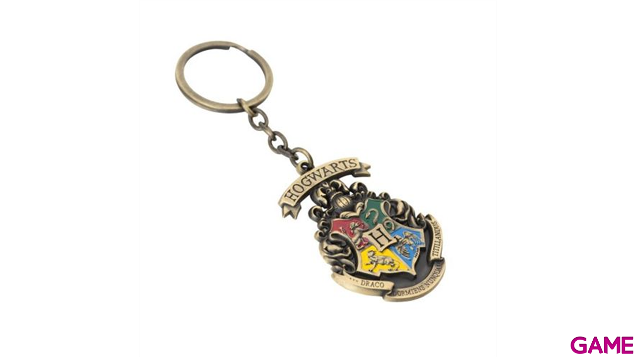 Llavero metalico Harry Potter Escudo de Hogwarts-1