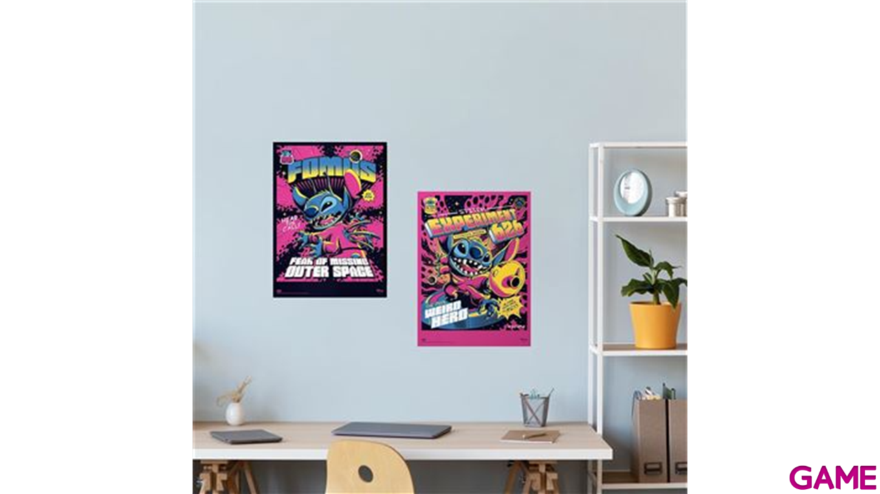 Pack 2 posters Disney Stitch 38x52 cm-0