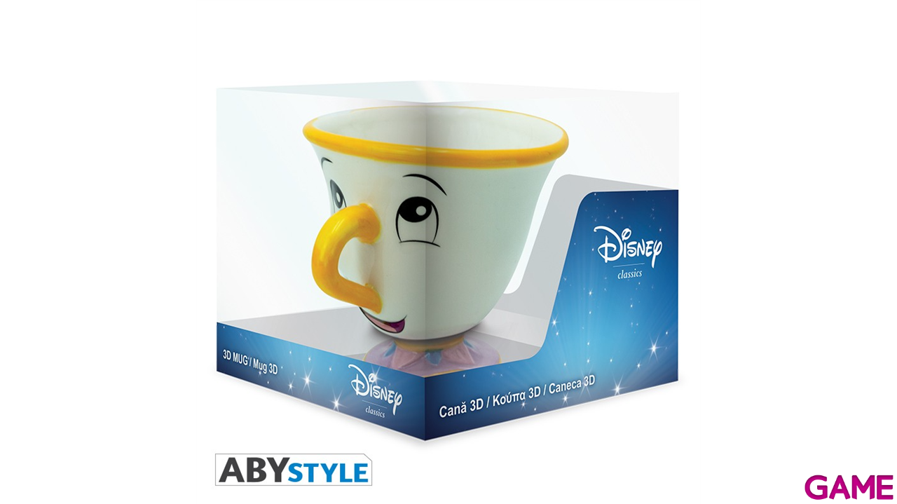 Taza 3D Disney La Bellla y La Bestia Chip de 250 ml-0
