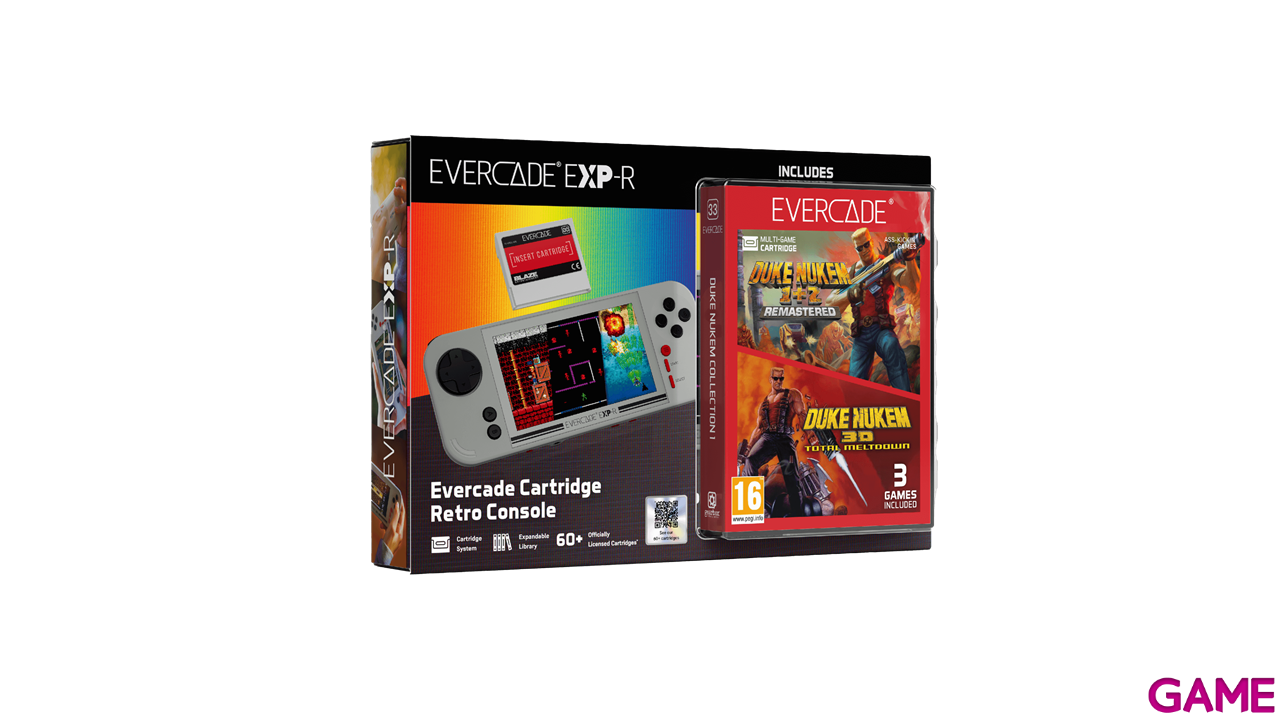 Consola Evercade EXP-R + Cartucho Duke Nukem Collection 1-4