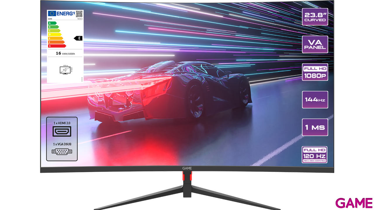 GAME M24ZC3 24´´ - VA - Full HD - 144Hz - Curvo - Monitor Gaming-0