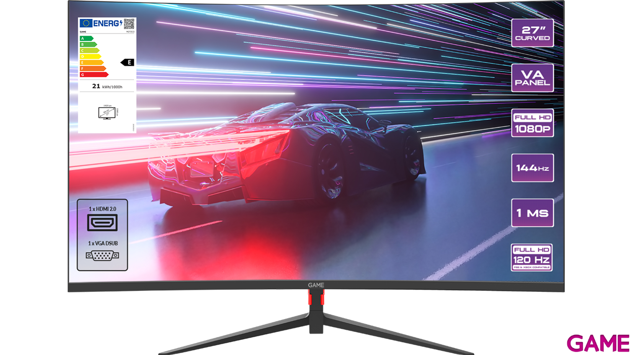 GAME M27ZC3 27´´ - VA - Full HD - 144Hz - Curvo - Monitor Gaming-2