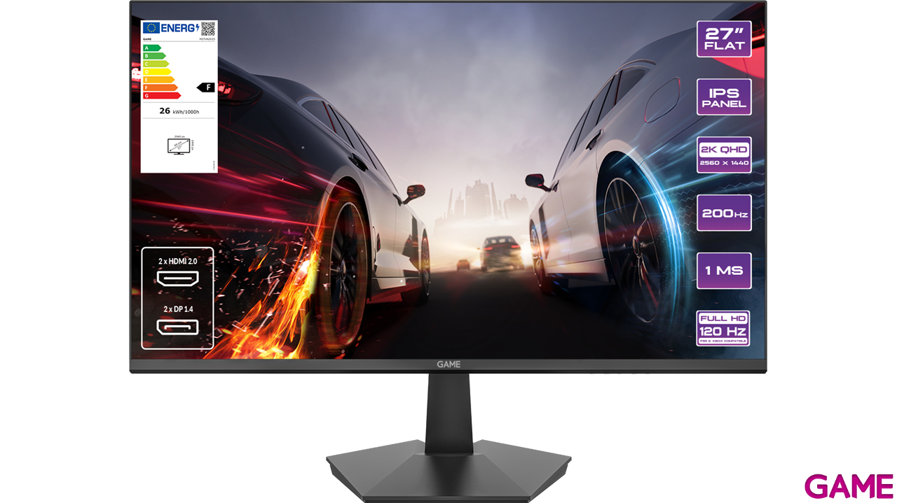 GAME M27VN2K25 27´´ - IPS - 2K QHD - 165Hz PC / 120Hz PS5 - XSX - Monitor Gaming-3
