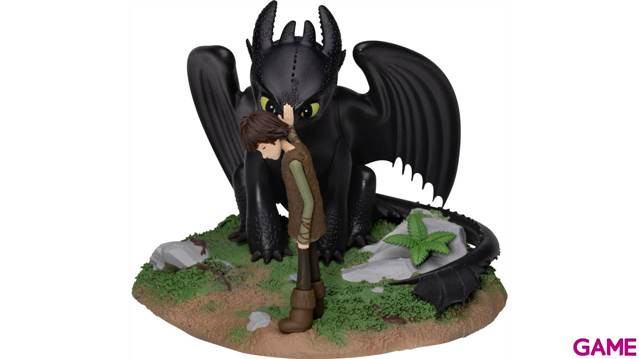 Figura Como Entrenar a tu Dragón Desdentao and Hiccup de 15 cm-1