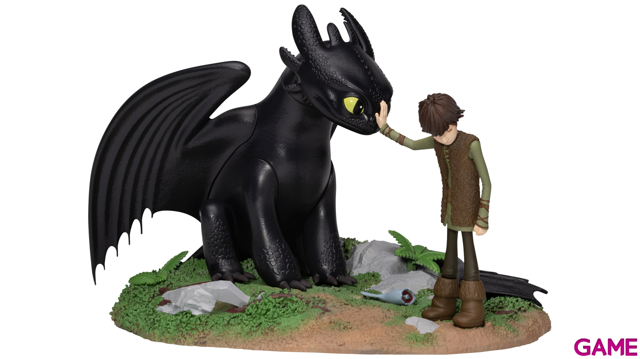 Figura Como Entrenar a tu Dragón Desdentao and Hiccup de 15 cm-3