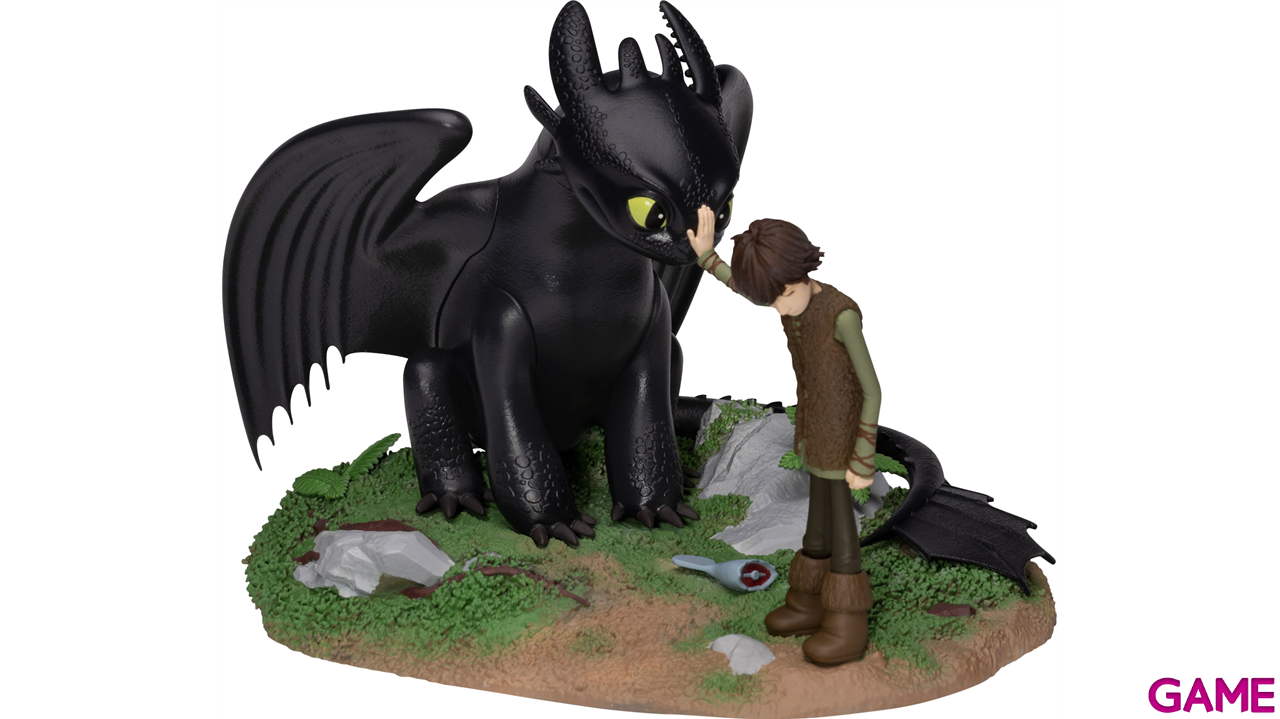 Figura Como Entrenar a tu Dragón Desdentao and Hiccup de 15 cm-4