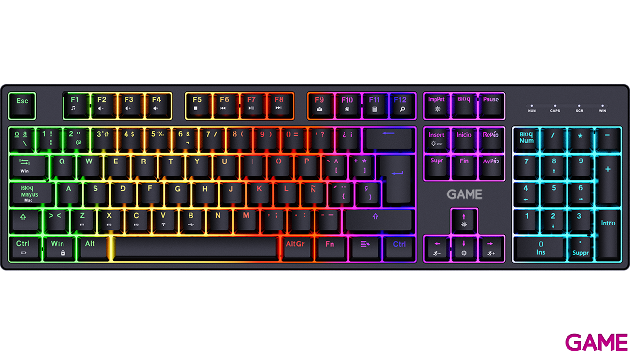 GAME KX5W Mecanico Wireless Bluetooth RGB Spanish Layout - Teclado Gaming-0