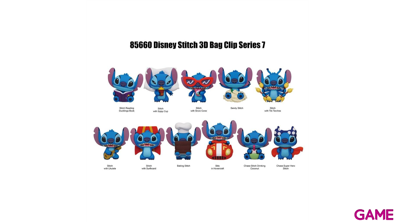 Colgante 3D Disney Stitch series 7 para Mochilas y Bolsos (surtido)-0