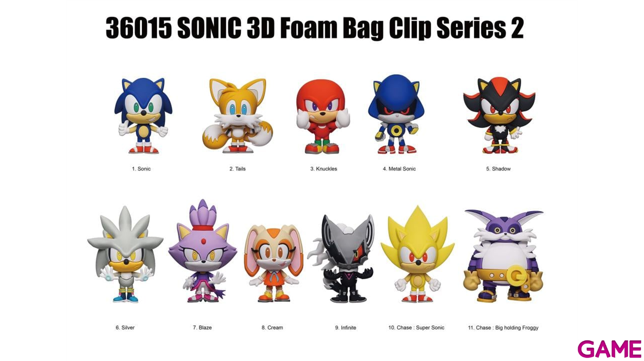 Colgante 3D Sonic Series 2 para Mochilas y Bolsos (surtido)-0