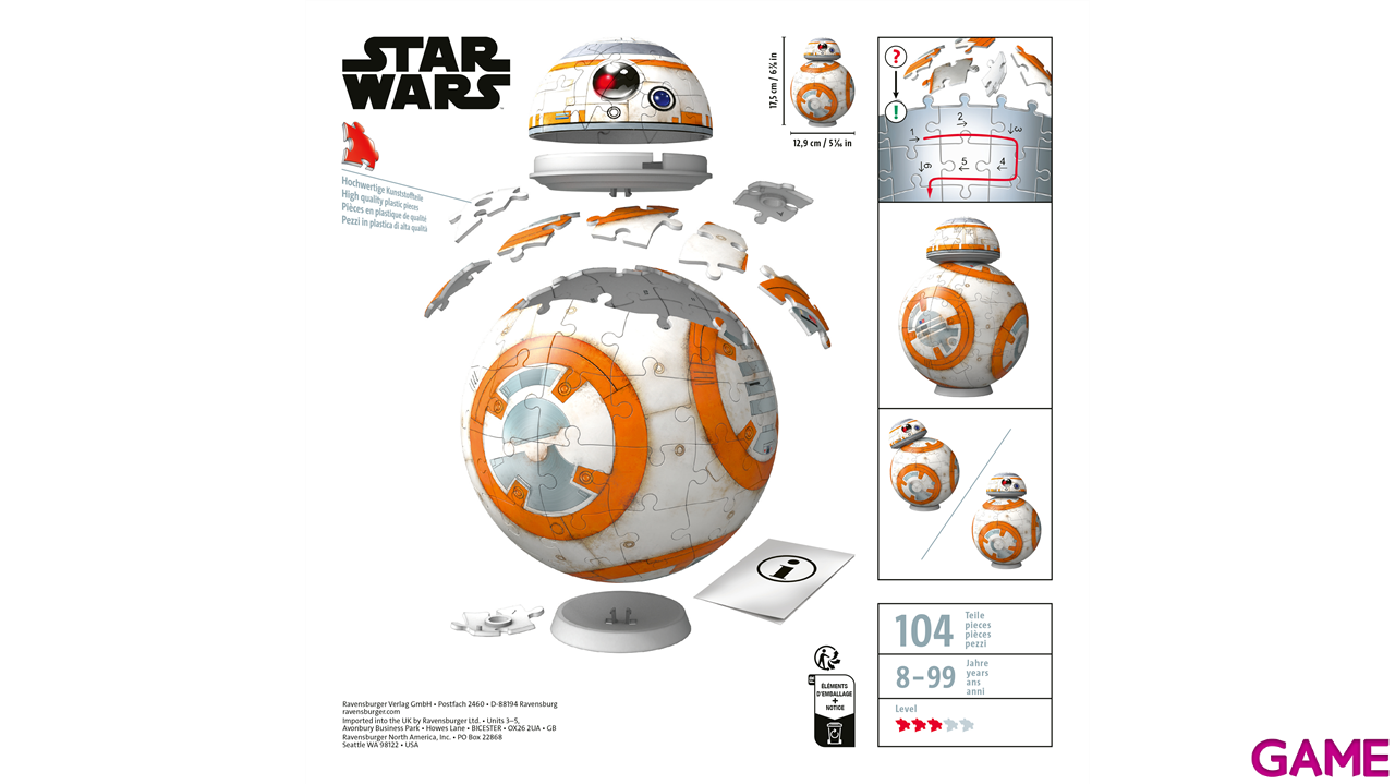 Puzzle 3D Star Wars BB8-2