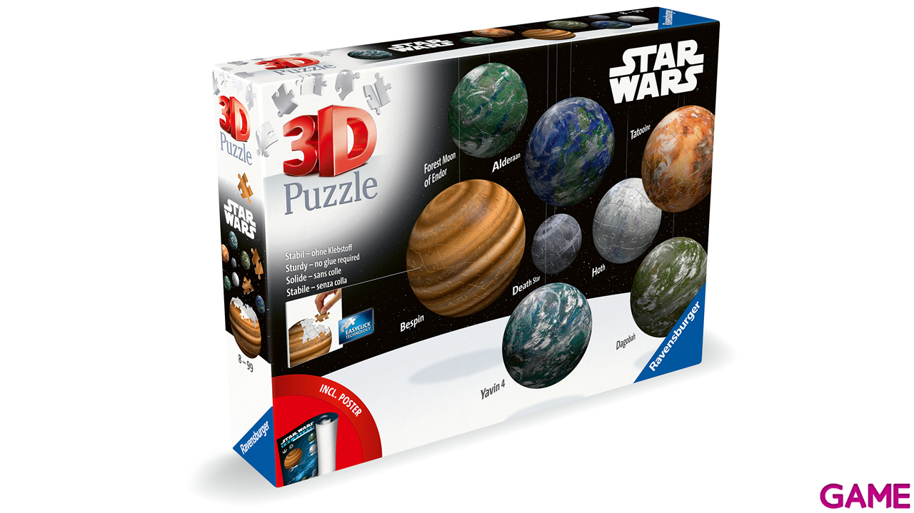 Puzzle 3D Star Wars Planetas de la Galaxia-1