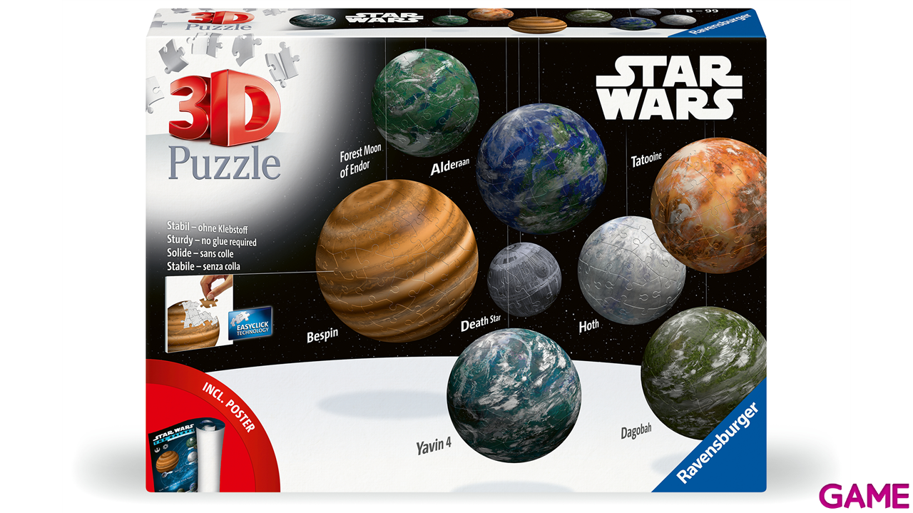 Puzzle 3D Star Wars Planetas de la Galaxia-2