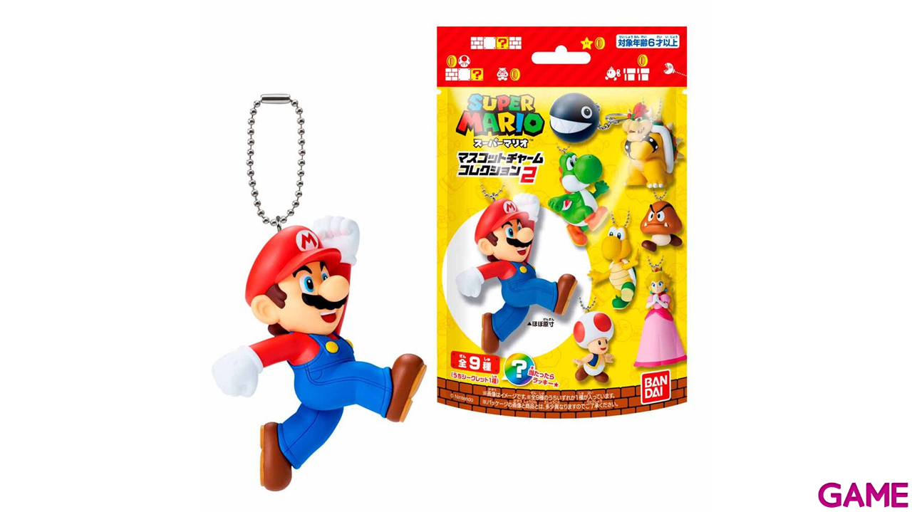 Figura para llavero Super Mario Bros. Mascot Charm Collection series 2 de 5,5 cm (surtido)-0