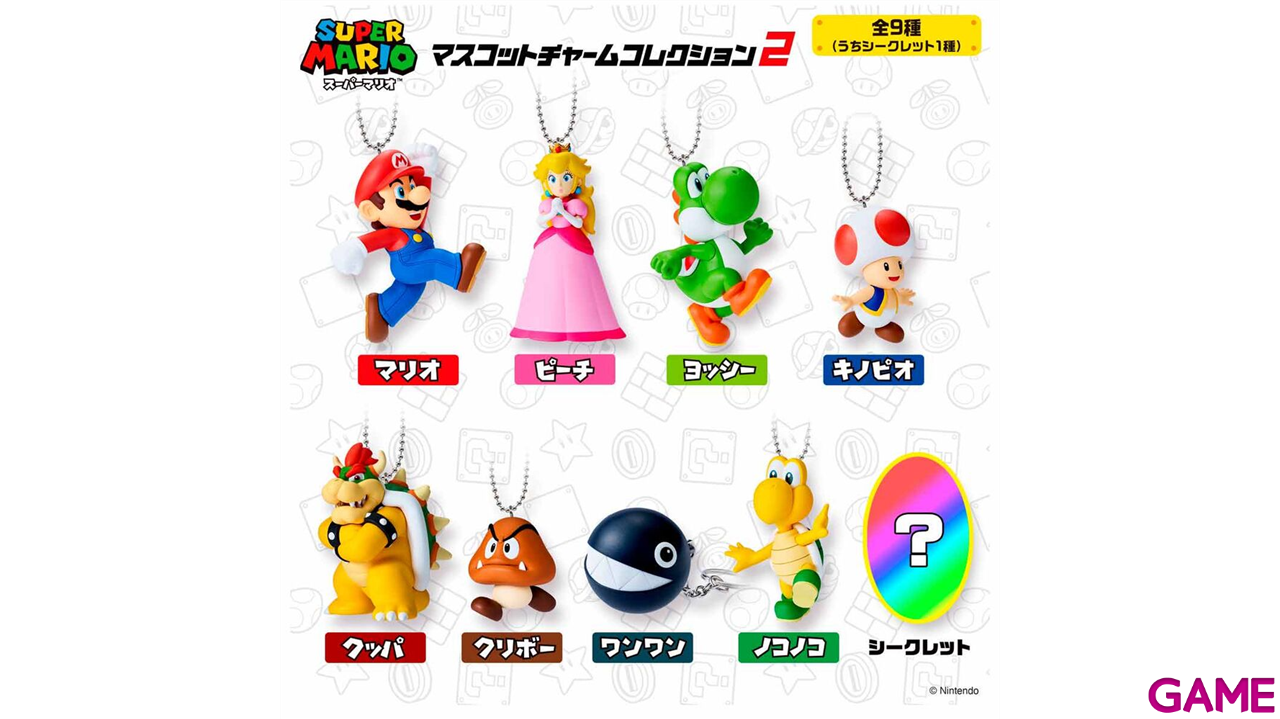 Figura para llavero Super Mario Bros. Mascot Charm Collection series 2 de 5,5 cm (surtido)-1