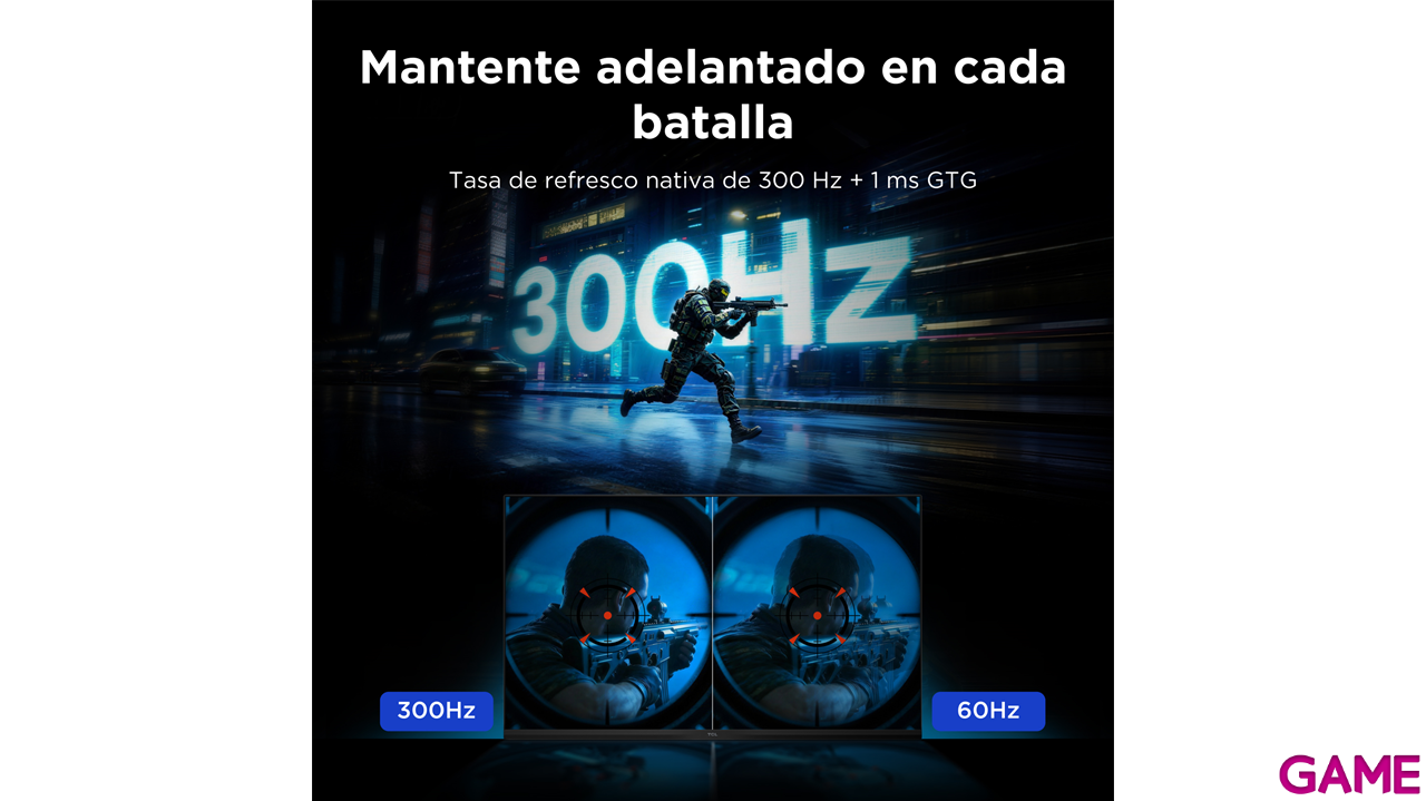 TCL 25G64 25´´ - MiniLED - Full HD - 300Hz 1ms - Altavoces - Monitor Gaming-14