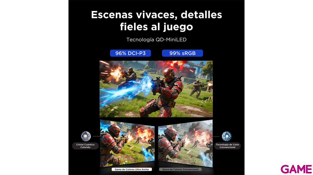 TCL 25G64 25´´ - MiniLED - Full HD - 300Hz 1ms - Altavoces - Monitor Gaming-16